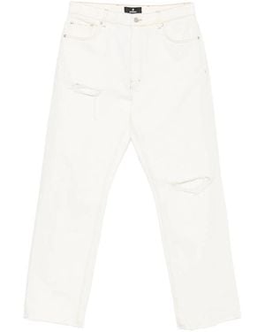 Represent Heaton Distressed Straight-Leg Jeans - White