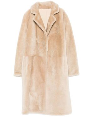 Yves Salomon Neutrals Coats - Natural