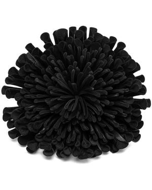 Alaïa Floral Leather Chocker Necklace - Black