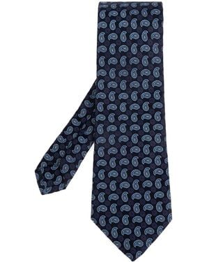 Etro Paisley Silk Tie - Blue