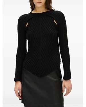 Ann Demeulemeester Cut-Out Jumper - Black