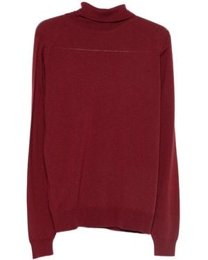 John Smedley Connell Roll-Neck Sweater - Red