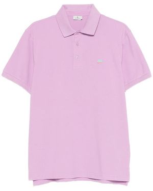 Etro Buttoned Polo Shirt - Purple