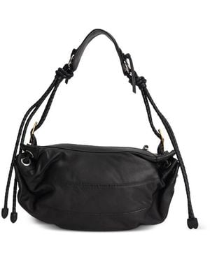 Isabel Marant Medium Maia Braided-Strap Knotted Leather Shoulder Bag - Black