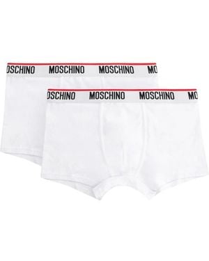 Moschino Logo-Strap Boxers (Set Of Two) - White