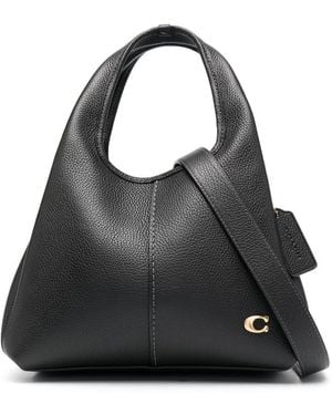 COACH Pebbled-Leather Tote Bag - Black