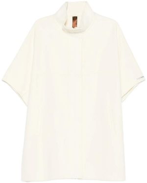 GLOX High-Neck Panelled Jacket - White