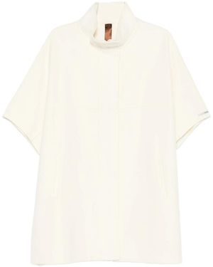 GLOX High-Neck Paneled Jacket - White