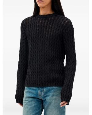 Ann Demeulemeester Areld Chunky-Knit Cotton Jumper - Black