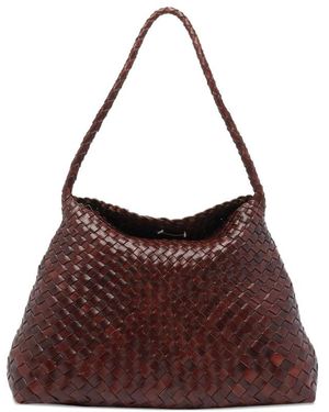 Dragon Diffusion Santa Maria Woven Leather Shoulder Bag - Brown