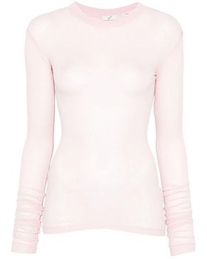 BITE STUDIOS Sheer Long-Sleeved Top - Pink