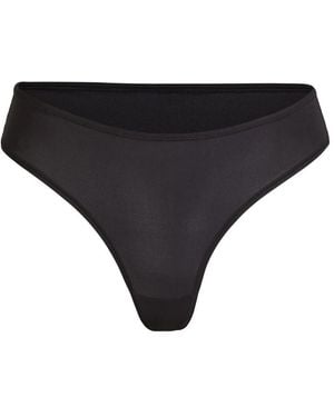 Skims Elastic-Waistband Thong - Black