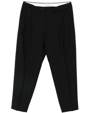 BRIGLIA Pleat Trousers - Black