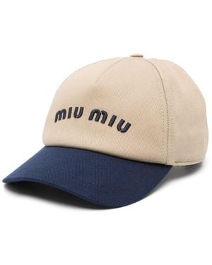 Miu Miu Twill-Weave Cap - Blue