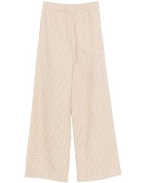 Fendi Neutrals Pants - Natural