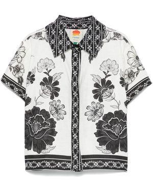 FARM Rio Flora-Print Shirt - Grey