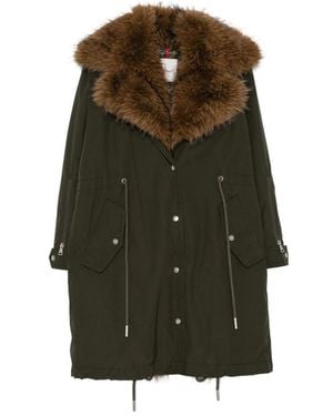 Moncler Halicte Long Down Parka - Green