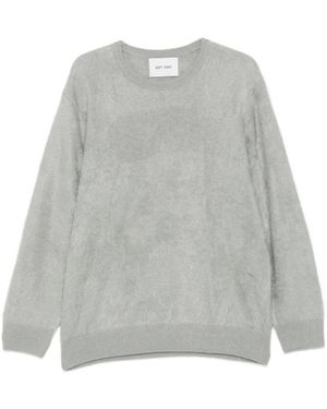 Soft Goat Crew Neck Brushed-Knit Jumper - Grey
