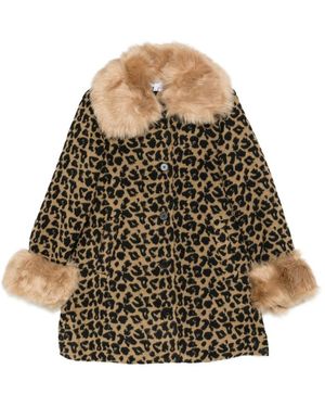 Never Fully Dressed Leopard-Print Coat - Brown
