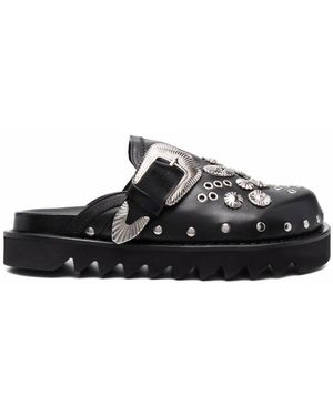 Toga Shoes Leather: 100 - Black