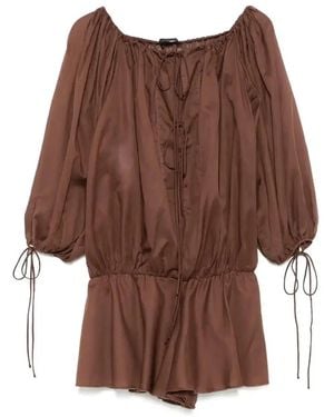 ANDAMANE Cotton Playsuit - Brown