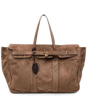 Brunello Cucinelli Suede Tote Bag - Brown