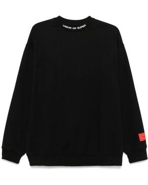Vision Of Super Embroidered-Logo Sweatshirt - Black