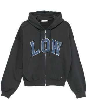 Low Classic Logo-Appliqué Zip-Up Hoodie - Black