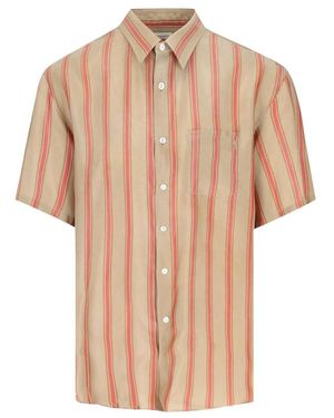 Saint Laurent Neutrals Shirts - Natural