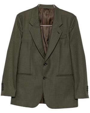 Reveres 1949 Houndstooth-Pattern Single-Breasted Blazer - Green