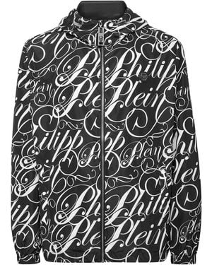 Philipp Plein Logo-Print Jacket - Black