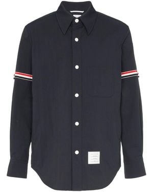 Thom Browne Rwb Armband Piqué Shirt Jacket - Blue