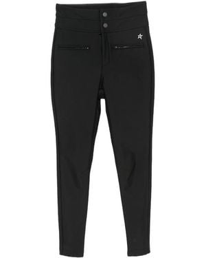 Perfect Moment Aurora Logo-Embroidered Skinny Trousers - Black