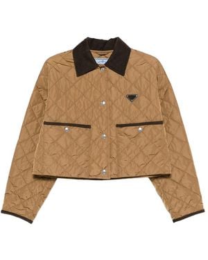 Prada Quilted Jacket - Natural