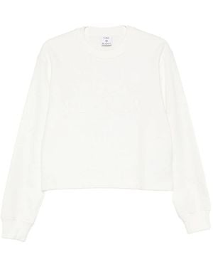 CASABLANCA Logo-Embroidered Crew-Neck Jumper - White