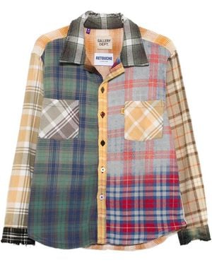 GALLERY DEPT. Patchwork Checked Shirt - Blue