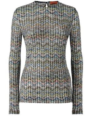Missoni Zigzag-Knit Sweater - Gray
