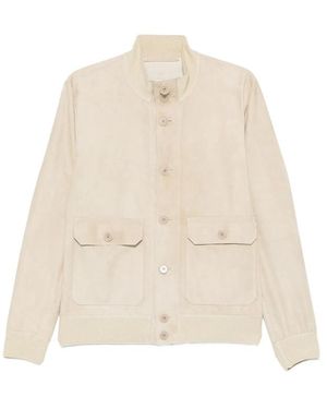 SANTORO Button Patch-Pocket Jacket - Natural
