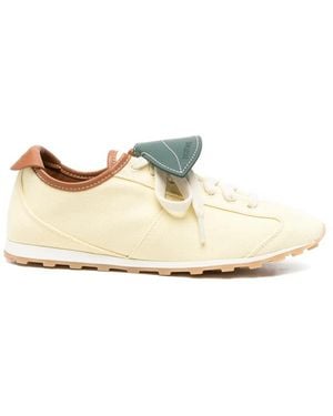 Jacquemus Resort Leaf-Patch Trainers - Natural