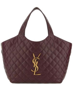 Saint Laurent Tote Bags - Purple