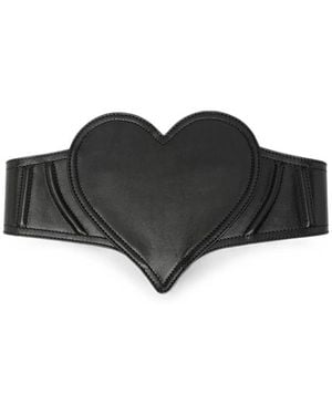 Vivienne Westwood Heart-Motif Leather Belt - Black