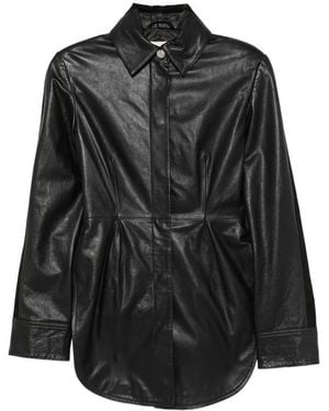 Sportmax Spscoccole Panelled Leather Jacket - Black