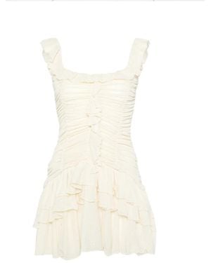 Siedres Gemma Ruffled Mini Dress - White