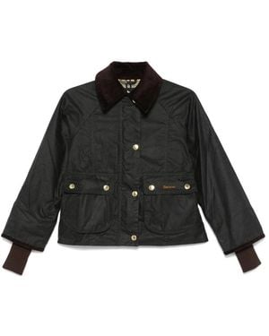 Barbour Beadnell Waxed Cropped Jacket - Black