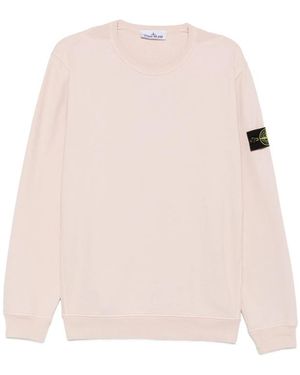 Stone Island Logo-Patch Jumper - Pink