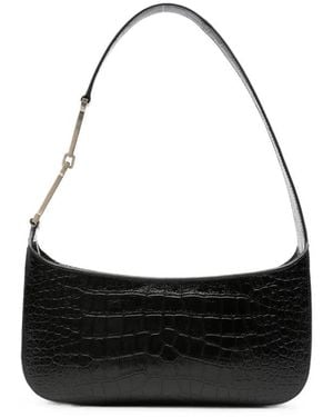 Tom Ford Crocodile-Effect Leather Shoulder Bag - Black