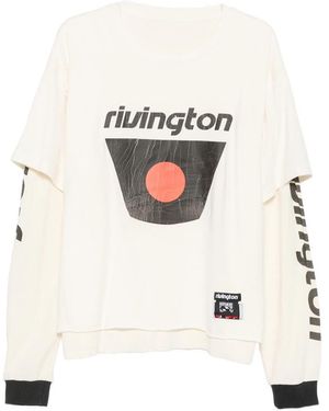 RIVINGTON roi Rebis Layered-Design Graphic-Print Jumper - White