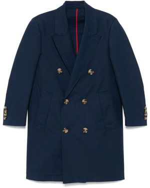 Lardini X Tommy Hilfiger Double-Breasted Coat - Blue
