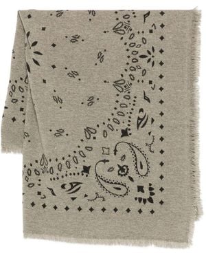 Kujten Paisley-Pattern Cashmere Scarf - Natural