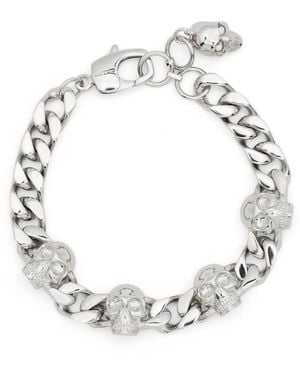 McQueen Skull Chain Bracelet - Metallic